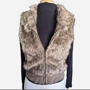 Arizona Jean Company Faux Fur Vest in Brown